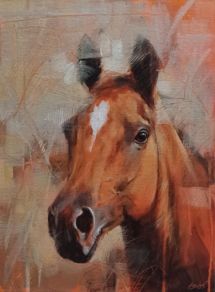 Shropshire Equestrian Artist John Silver, Horse Oil Paintings On Canvas